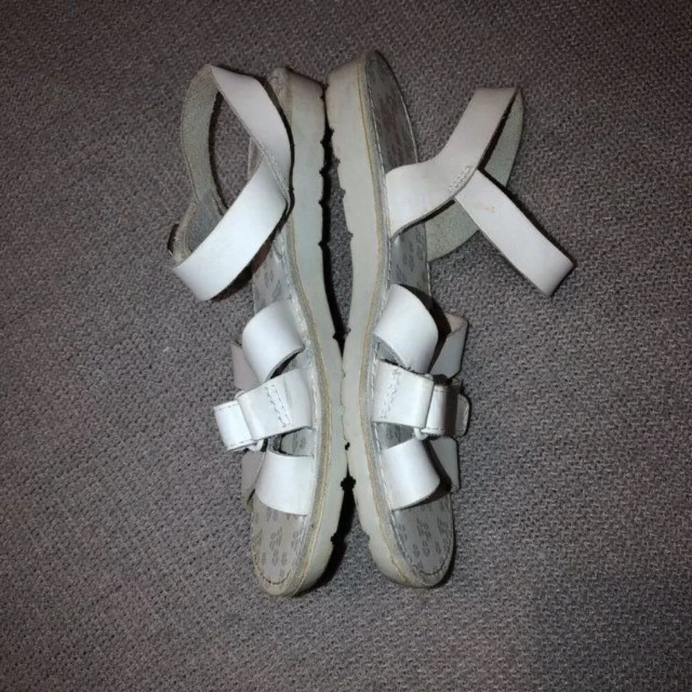 Stride Rite White Velcro Sandals